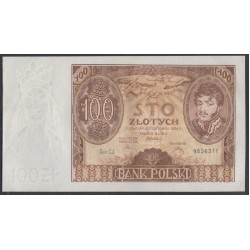 Польша 100 злотых 1934 года, Серия CJ (POLAND 100 Złotych 1934) Р 75a: UNC