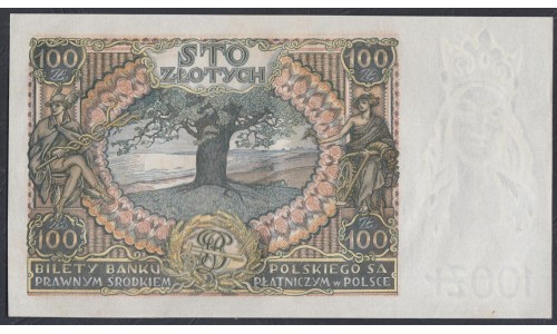 Польша 100 злотых 1934 года, Серия CJ (POLAND 100 Złotych 1934) Р 75a: UNC