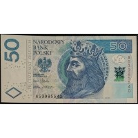 Польша 50 злотых 2012, серия AS (POLAND 50 Złotych 2012) P 185 : UNC