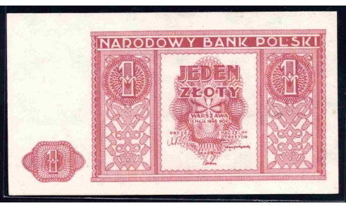 Польша 1 злотый 1946 года (POLAND 1 Złoty 1946) P 123: UNC