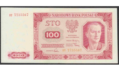 Польша 100 злотых 1948 года (POLAND 100 Złotych 1948) P 139a: aUNC