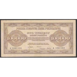 Польша 100000 марок 1922 г. (POLAND 100000 Marek Polskich 1923) Р 34: XF
