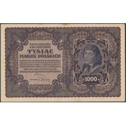 Польша 1000 марок 1919 г. (POLAND 1000 Marek Polskich 1919) P 29: VF/XF