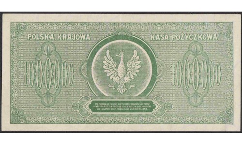 Польша 1 000 000 марок 1923 года, RARE! (POLAND 1 000 000 Marek Polskich 1923) Р 37(2): XF/aUNC