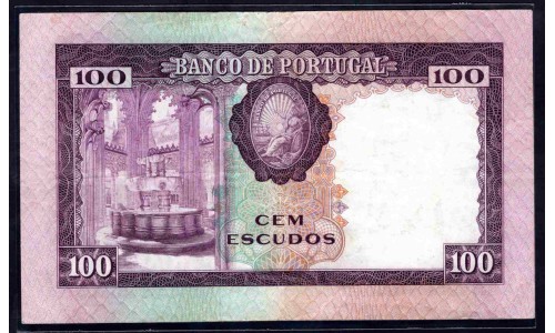 Португалия 100 эскудо 1961 (PORTUGAL 100 Escudos 1961) P 165a : VF+
