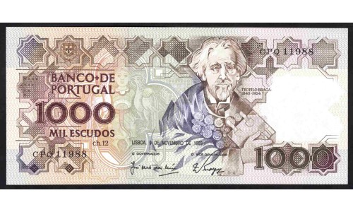 Португалия 1000 эскудо 1989 (PORTUGAL 1000 Escudos 1989) P 181f : UNC