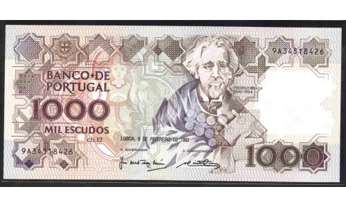 Португалия 1000 эскудо 1992 (PORTUGAL 1000 Escudos 1992) P 181i(2) : UNC