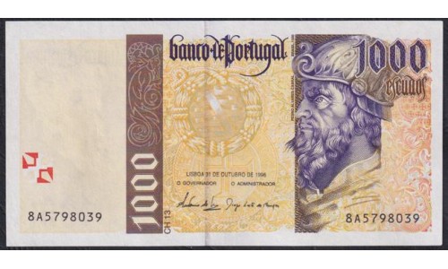Португалия 1000 эскудо 31.10.1996 (PORTUGAL 1000 Escudos 31.10.1996) P188b(1) : aUNC
