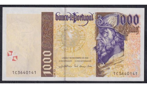 Португалия 1000 эскудо 07.11.2000 (PORTUGAL 1000 Escudos 07.11.2000) P188d(2) : UNC