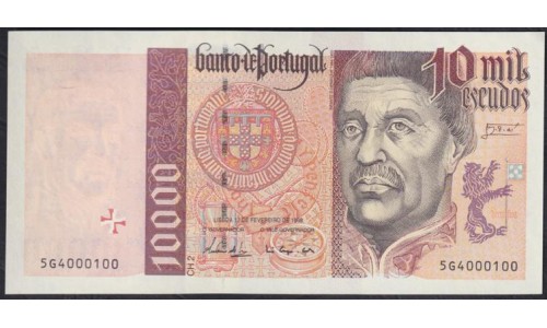 Португалия 10000 эскудо 12.02.1998 (PORTUGAL 10000 Escudos 12.02.1998) P 191c(2) : UNC