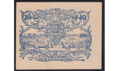 Португалия 10 Центаво 1917 г. (PORTUGAL 10 Centavos 1917) P 95c: UNC--