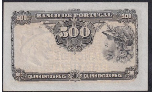 Португалия 500 Рейс 1904 года (PORTUGAL 500 Reis 1904) P 105a: UNC-