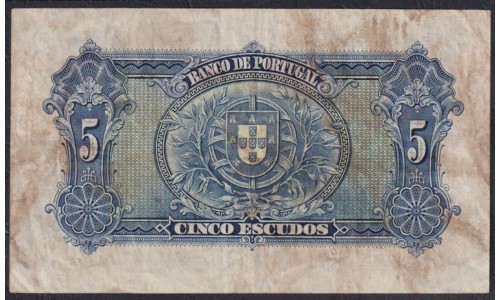 Португалия 5 Эскудо 13.01.1925 года (PORTUGAL 2.50 Escudos 13.01.1925) P 133(1): VF/XF