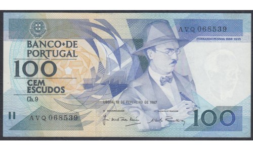 Португалия 100 эскудо 1987 (PORTUGAL 100 Escudos 1987) P 179b(6): UNC