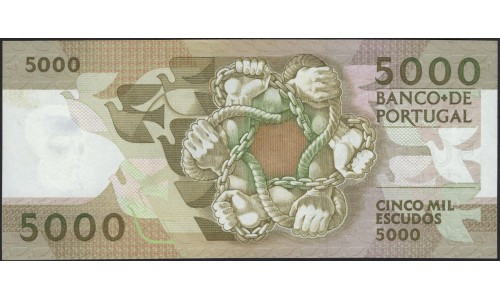 Португалия 5000 эскудо 1987 (PORTUGAL 5000 Escudos 1987) P 183b : UNC