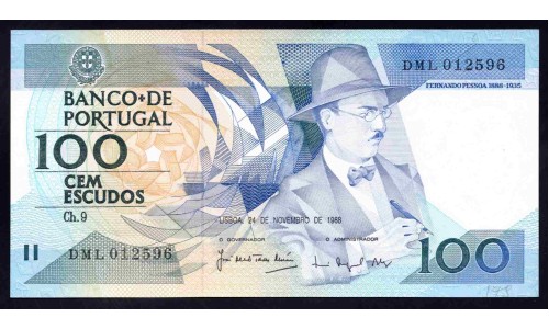 Португалия 100 эскудо 1988 (PORTUGAL 100 Escudos 1988) P 179f(6) : UNC