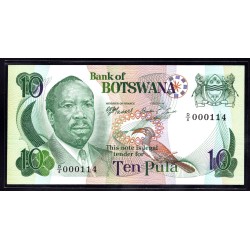 Ботсвана 10 пула 1976 года (Botswana 10 pula 1976) P 4b: UNC