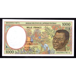 Габон 1000 франков ND (1993 - 2000г.)  (Gabonaise 1000 francs ND (1993 - 2000g.)) P402L:Unc
