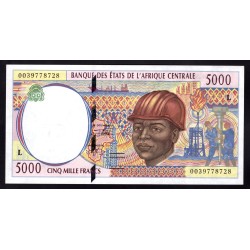 Габон 5000  франков ND (1994 - 2000 г.г.) (Gabonaise 5000 francs ND (1994 - 2000g.) )P404L:Unc
