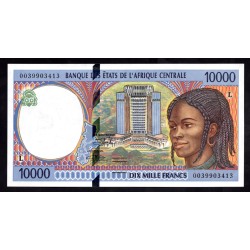 Габон 10000 франков ND (1994 - 2000 г.г.) (Gabonaise 10000 francs ND (1994 - 2000g.)) P405L:Unc