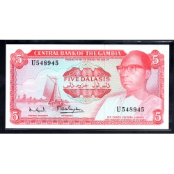 Гамбия 5 даласи ND (1972 - 86 г.г.) (Gambia 5 dalasis ND (1972 - 86g.)) P5d:Unc