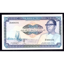 Гамбия 25 даласи ND (1987 - 90 г.г.) (Gambia 25 dalasis ND (1987 - 90g.)) P11:Unc