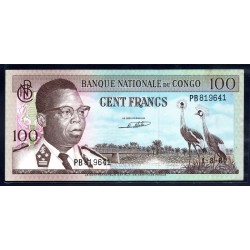 Конго 100 франков 1964 год (CONGO  100 francs 1964g.) P6а:aUnc