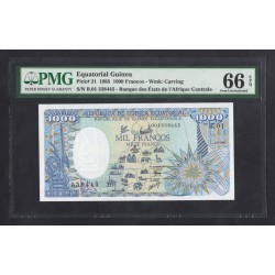 Гвинея Экваториальная 1000 франков 1985 год (GUINEA ECUATORIAL 1000 francos 1985 g.) P21:Unc
