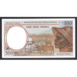 Центральные Африканские Государства (Экваториальная Гвинея) 500 франков ND (2000 года) (Central African States (Equatorial Guinea) 500 francs ND (2000 g.)) P501N:Unc