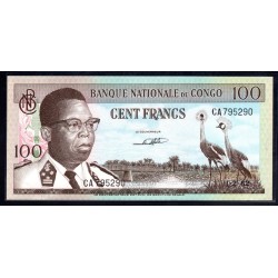 Конго 100 франков 1962 год (CONGO  100 francs 1962g.) P6а:Unc