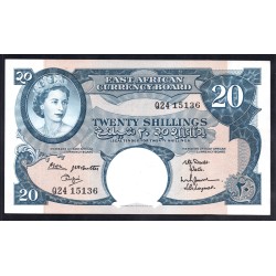Британская Восточная Африка 20 шиллингов ND (1962 год) (EASTAFRICAN CURRENCY BOARD 20 shillings ND(1962)) P 43: UNC