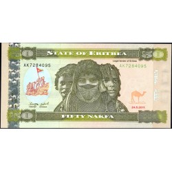 Эритрия 50 накфа 2011 год (ERITREA 50 nakfa 2011) P 9: UNC