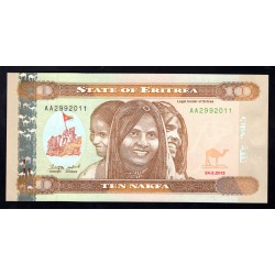 Эритрия 10 накфа 2012 года (ERITREA 10 nakfa 2012) P 11: UNC