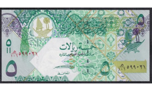 Катар 5 риалов б/д (2008 г.) (Qatar 5 riyals ND (2008)) P29(2): UNC