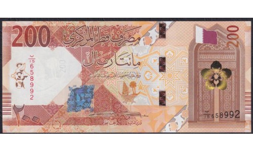 Катар 200 риалов 2020 (Qatar 200 riyals 2020) P W37(1): UNC