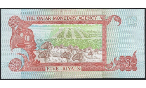 Катар 5 риалов 1980е (Qatar 5 riyals 1980's) P 8a : UNC