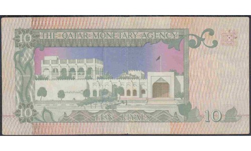 Катар 10 риалов 1980е (Qatar 10 riyals 1980's) P 9a : VF