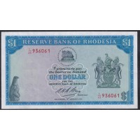 Родезия 1 доллар 1974 (RHODESIA 1 dollar 1974) P 30i: XF/aUNC