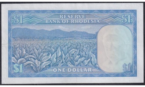 Родезия 1 доллар 1974 (RHODESIA 1 dollar 1974) P 30i: XF/aUNC
