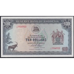 Родезия 10 долларов 1975 (RHODESIA 10 dollars 1975) P 33i : UNC