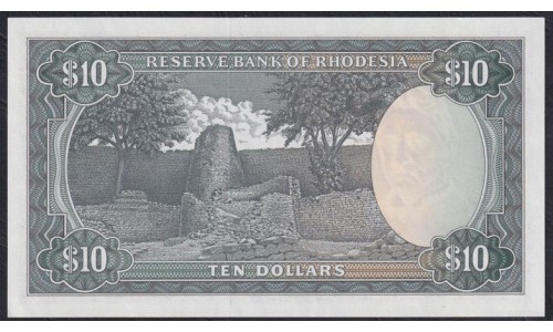 Родезия 10 долларов 1975 (RHODESIA 10 dollars 1975) P 33i : UNC