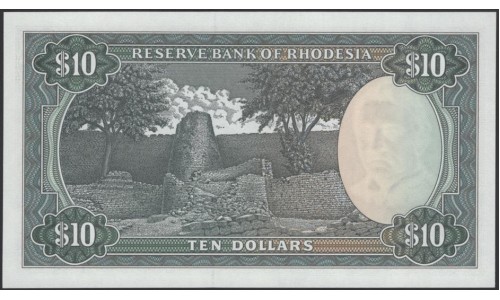 Родезия 10 долларов 1975 (RHODESIA 10 dollars 1975) P 33i : UNC