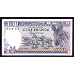 Руанда 100 франков 1982 г. (RWANDA 100 francs 1982 g.) P18:Unc