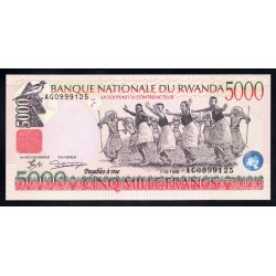 Руанда 5000 франков 1998 г. (RWANDA 5000 francs 1998) P 28: UNC