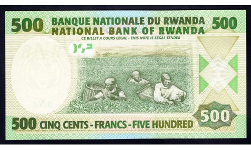 Руанда 500 франков 2008 г. (RWANDA 500 francs 2008) P 34: UNC