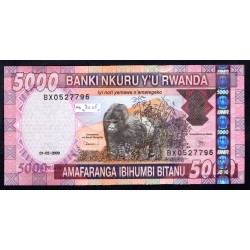 Руанда 5000 франков 2009 г. (RWANDA 5000 francs 2009) P 37: UNC