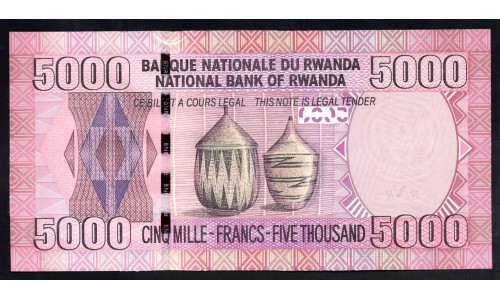 Руанда 5000 франков 2009 г. (RWANDA 5000 francs 2009) P 37: UNC