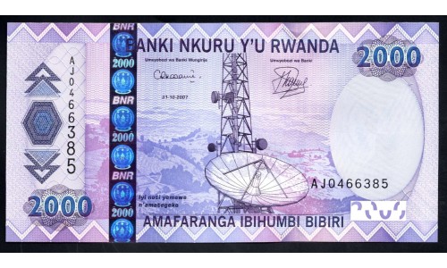 Руанда 2000 франков 2007 г. (RWANDA 2000 francs 2007) P 36: UNC