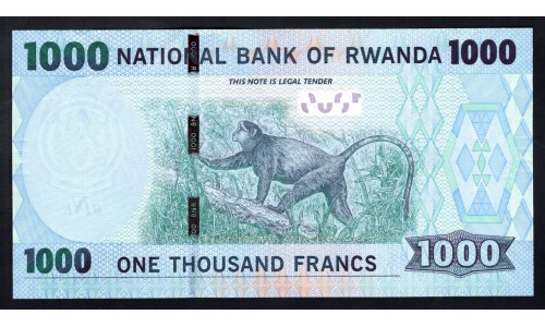 Руанда 1000 франков 2015 г. (RWANDA 1000 francs 2015) P 39: UNC