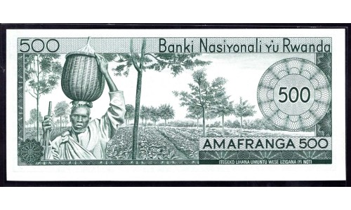 Руанда 500 франков 1974 г. (RWANDA 500 francs 1974) P 11а: UNC